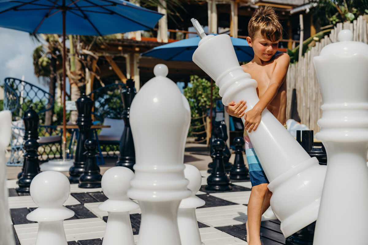 This giant chess board is on of many tourist attractions in the US Virgin Islands