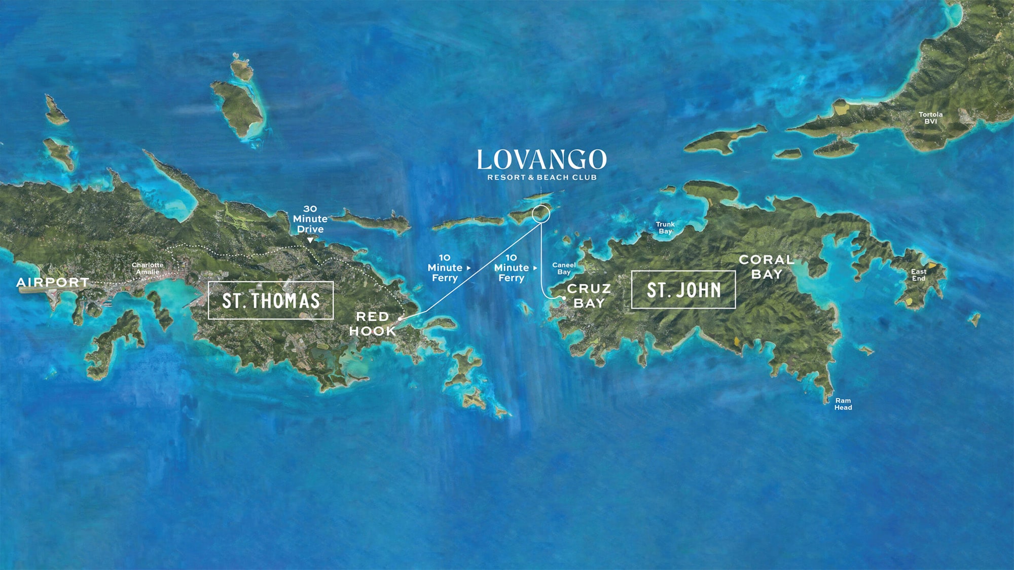 Lovango Bay Virgin Islands Destination - map of the US Virgin Islands and Lovango