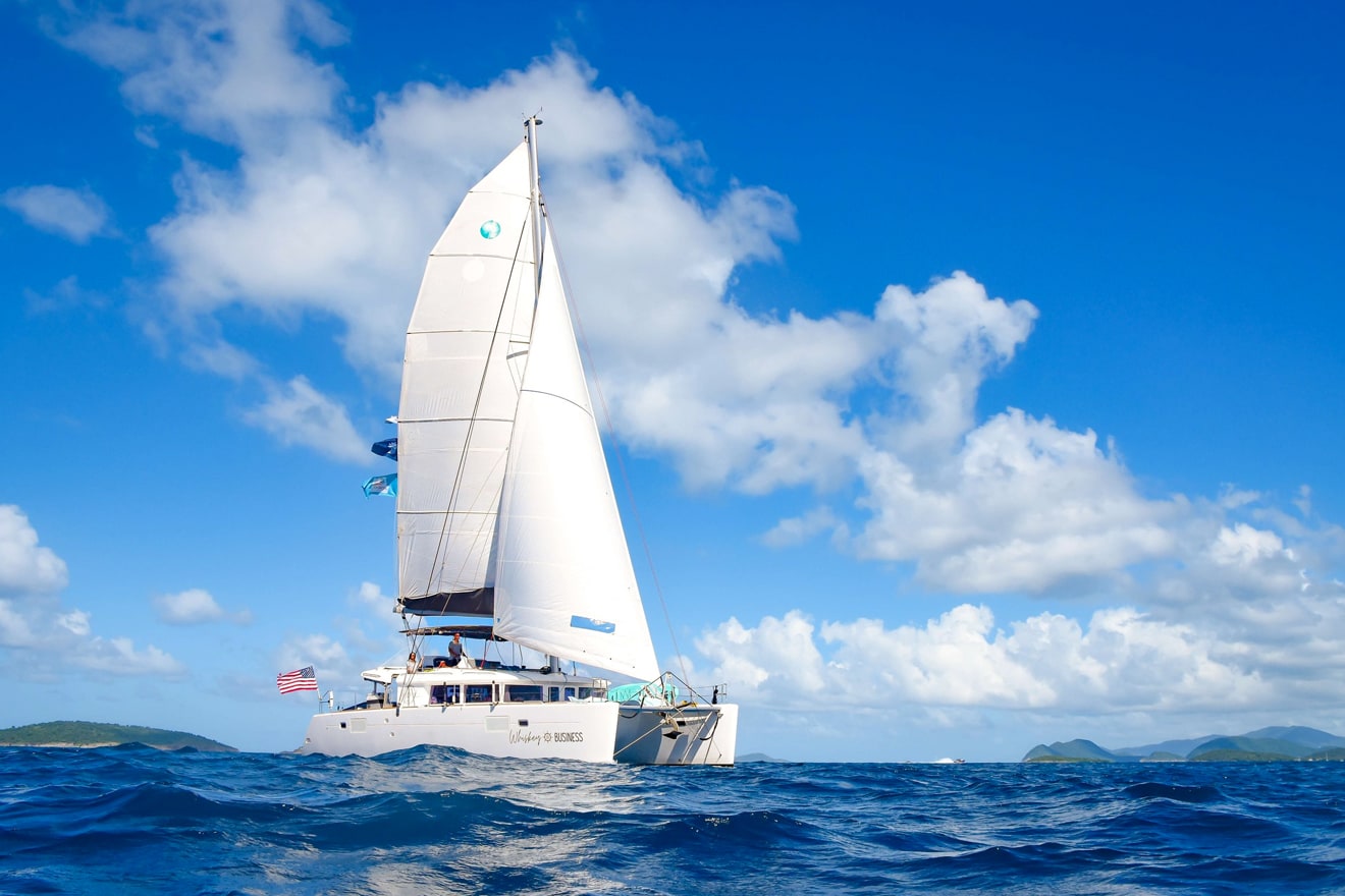 lovango virgin islands destination stay and sail sailboat on the water