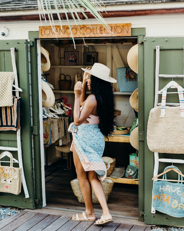 Guest shopping at The Shops on Lovango