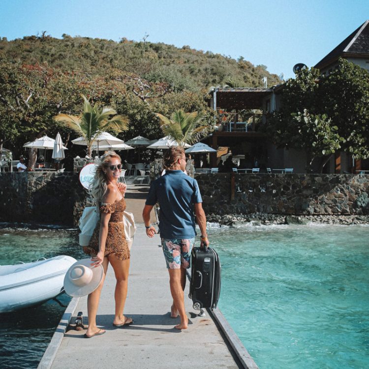 A man and woman on the dock