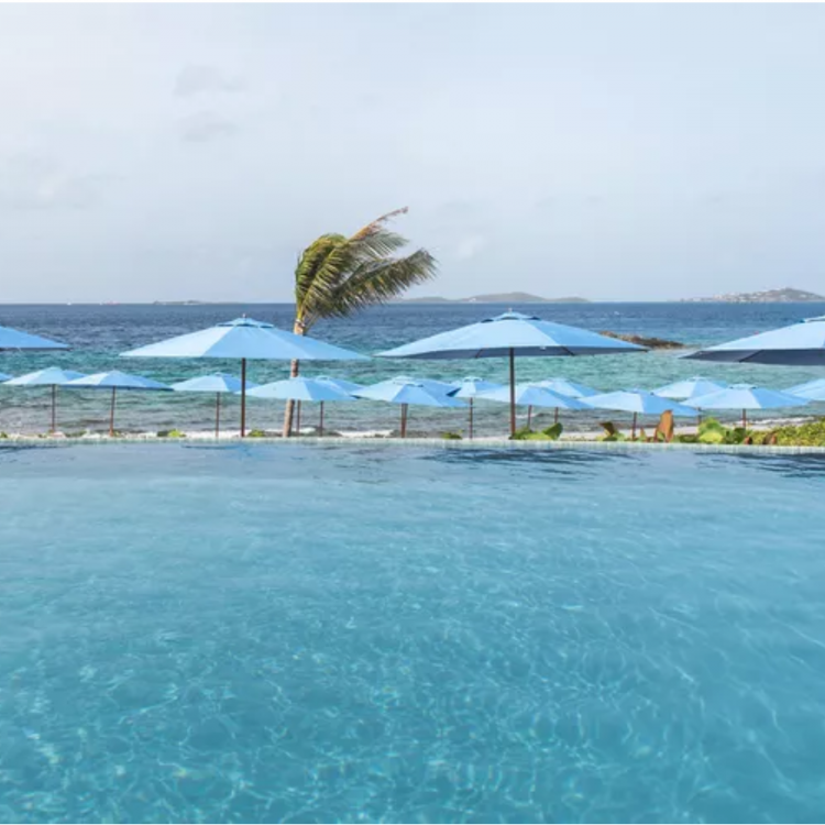 T+L: Infinity pool at Lovango Resort & Beach Club