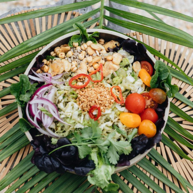 A healthy looking salad in a bowl